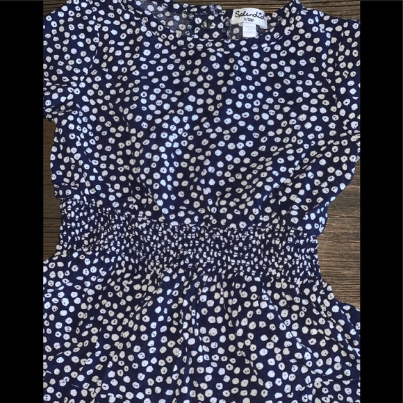 4/$20 SPLENDID BLUE DRESS 6-12 months navy blue - Picture 3 of 3